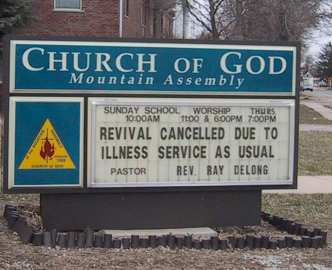 Revival cancelled due to illness service as usual